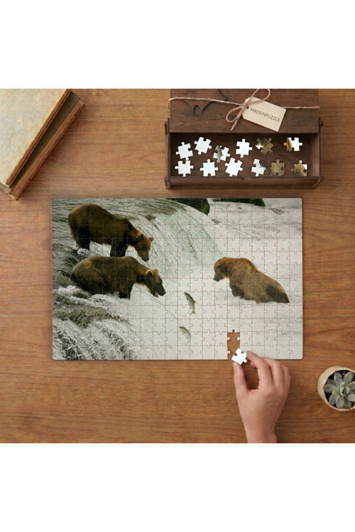 Boz Ayılar Tasarımı 240 parça Ahşap Puzzle Ahşap Kutuda MP10794