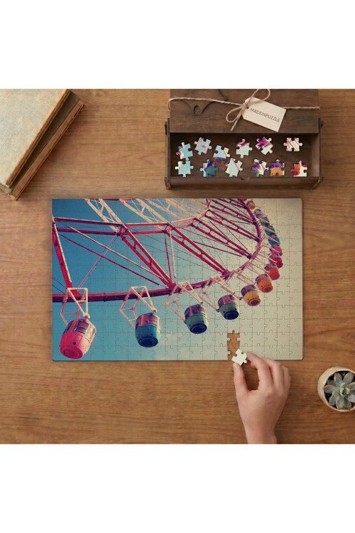 Dönmedolap Rengarenk Dolaplar Tasarımı 240 parça Ahşap Puzzle Ahşap Kutuda MP00181