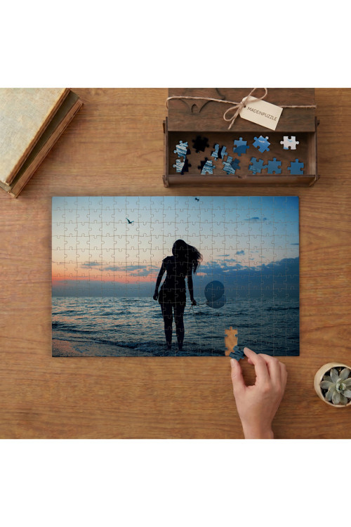 Deniz- Gökyüzü- Günbatımı Tasarımı 240 parça Ahşap Puzzle Ahşap Kutuda MP00005