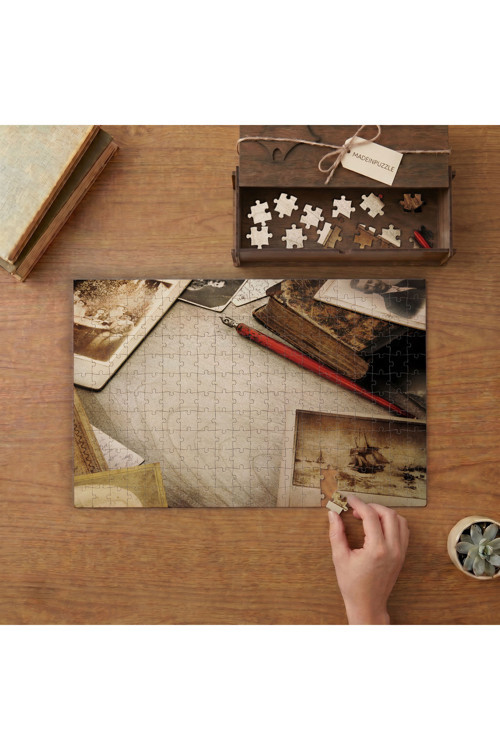 Eski Fotoğraflar- Nostalji Tasarımı 240 parça Ahşap Puzzle Ahşap Kutuda MP00321