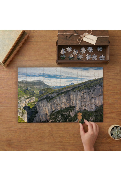 Fransa Verdon Kanyonu Tasarımı 240 parça Ahşap Puzzle Ahşap Kutuda MP07793