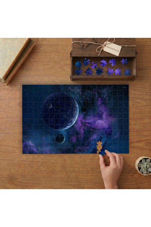 Galaksi ve Gezegen Tasarımı 240 Parça Ahşap Puzzle Ahşap Kutuda MPY60007
