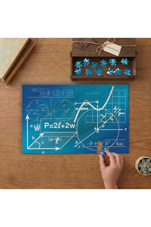 Geometrik Şekiller ve Problemler Tasarımı 240 parça Ahşap Puzzle Ahşap Kutuda MP01975