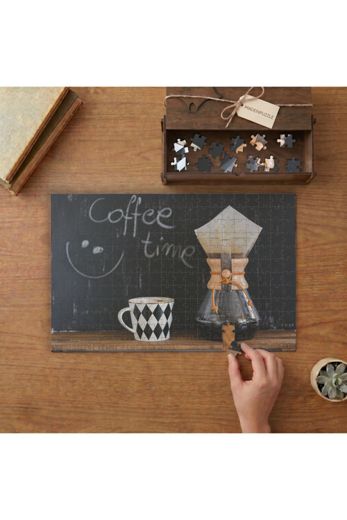 Goffee Time - Sıcak Kahve Tasarımı 240 parça Ahşap Puzzle Ahşap Kutuda MP06735