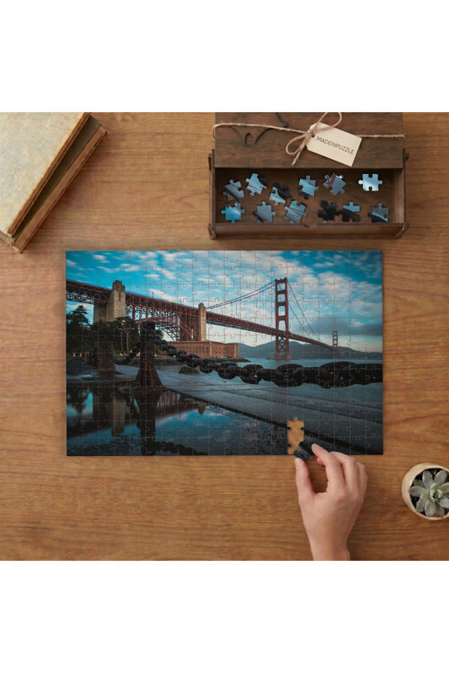Golden Gate Kıyıdan Manzara Tasarımı 240 parça Ahşap Puzzle Ahşap Kutuda MP03053