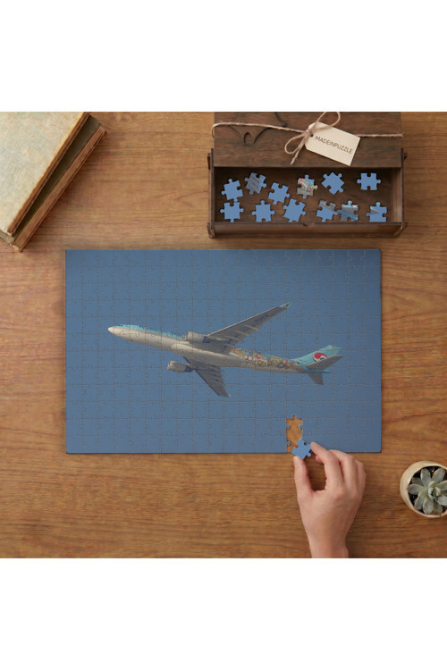 Gökyüzünde Uçak Tasarımı 240 Parça Ahşap Puzzle Ahşap Kutuda MPY10001