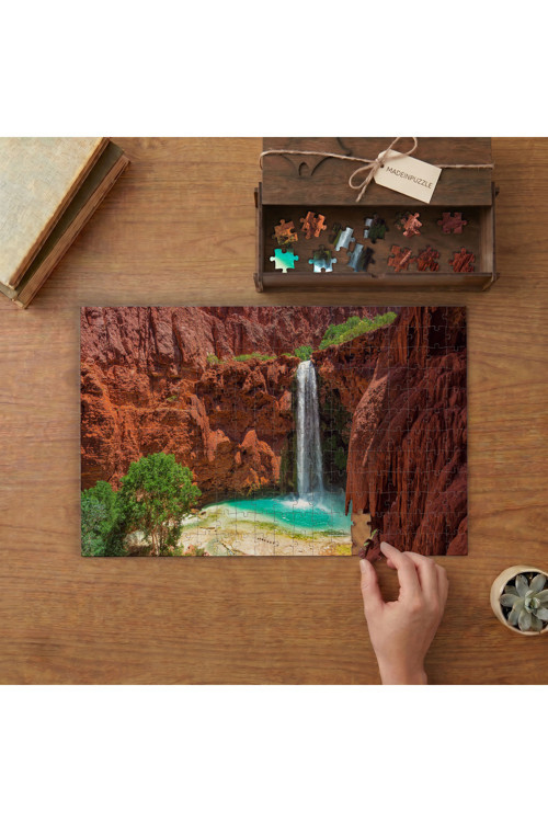 Havasu Şelalesi - Doğa Manzarası - Kanyon Tasarımı 240 parça Ahşap Puzzle Ahşap Kutuda MP01500