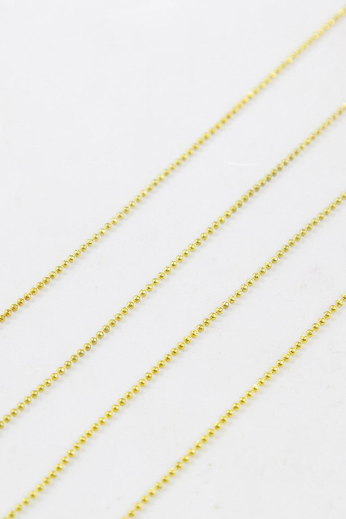 1,4 mm Sarı Top Zincir Aksesuar Takı Malzemesi 2 Metre