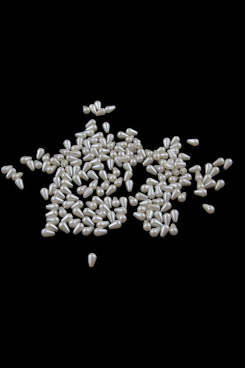 Damla İnci 6x10 mm Kırık Krem Boncuk (20 Gr Ortalama 125 Adet)