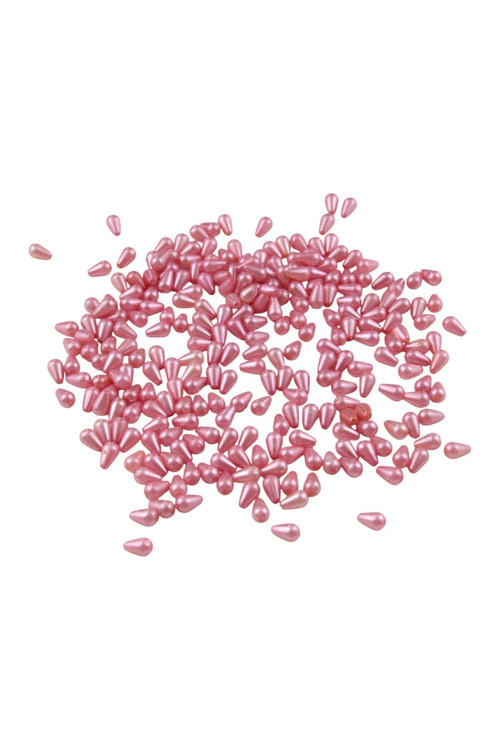 Damla İnci 6x10 mm Şeker Pembe Boncuk (20 Gr Ortalama 125 Adet)
