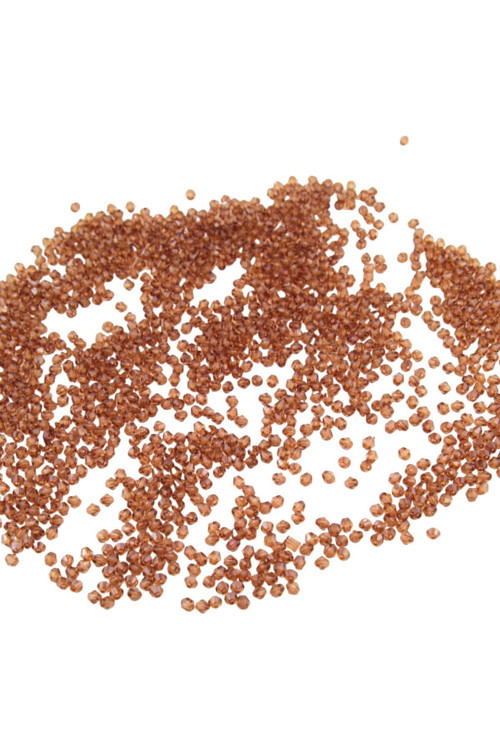 Piramit Akrilik Boncuk Bakır Tonunda 4 mm Aksesuar Takı Malzeme (25 Gr)