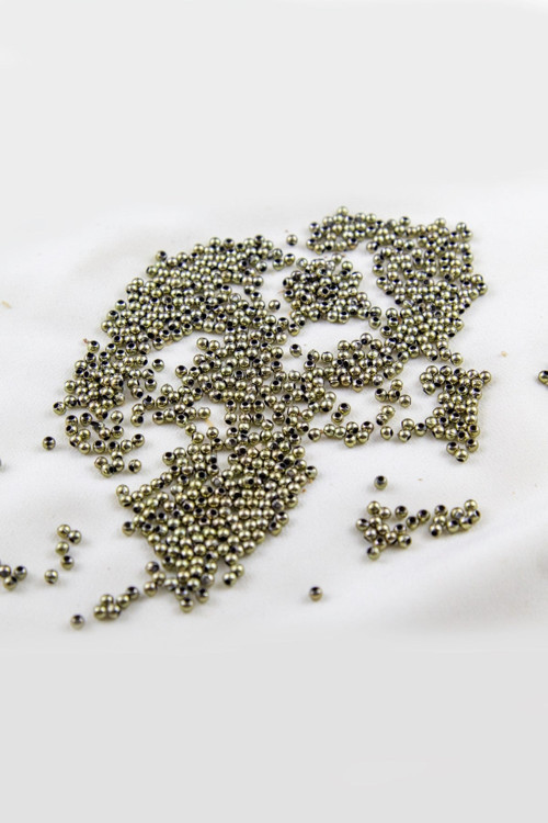 Yeşil Gri 3 mm Plastik İnci Boncuk Takı Aksesuar Malzemesi (20 Gr)