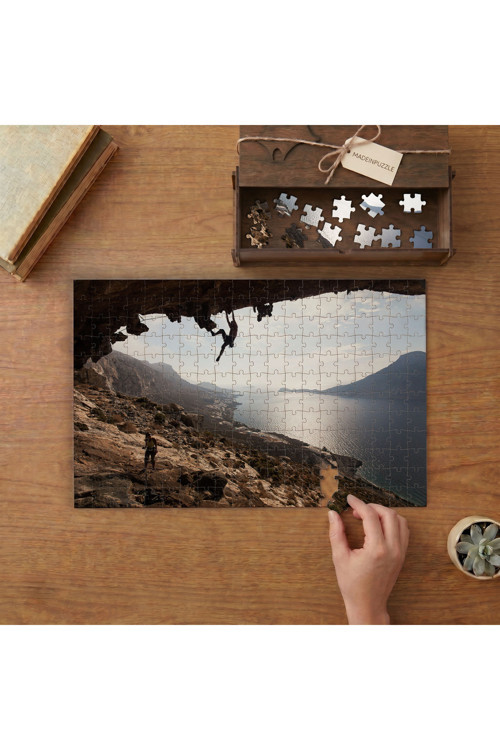 Kalymnos Adası Tasarımı 240 parça Ahşap Puzzle Ahşap Kutuda MP08029