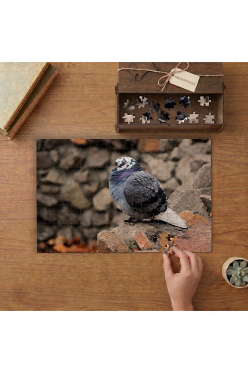 Kayalıkların Üstünde Posta Güvercini Tasarımı 240 Parça Ahşap Puzzle Ahşap Kutuda MPY50407