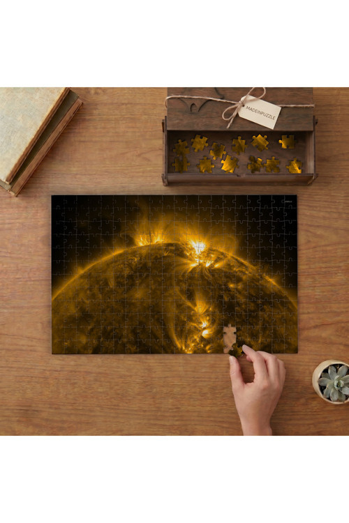 Koronal Yağmur - Güneş Tasarımı 240 Parça Ahşap Puzzle Ahşap Kutuda MPY60344
