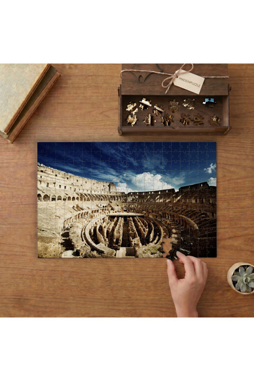 Kolezyum Roma Tasarımı 240 parça Ahşap Puzzle Ahşap Kutuda MP09036