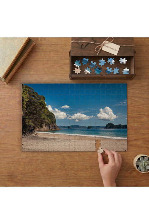 Kumsal - Deniz - Dağ Tasarımı 240 parça Ahşap Puzzle Ahşap Kutuda MP07711