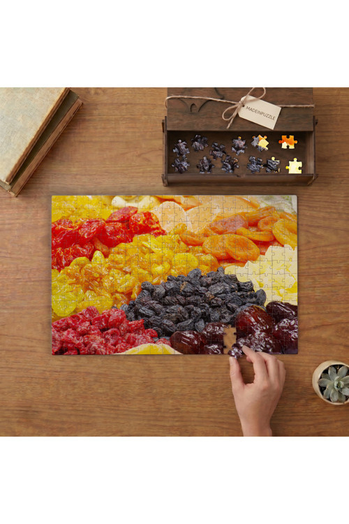 Kuru Meyveler Tasarımı 240 parça Ahşap Puzzle Ahşap Kutuda MP01709