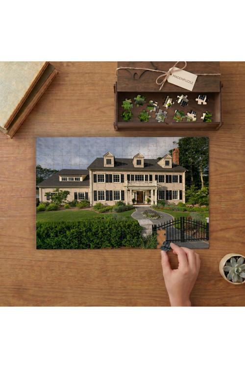 Lüks Ev - Villa Tasarımı 240 parça Ahşap Puzzle Ahşap Kutuda MP00526