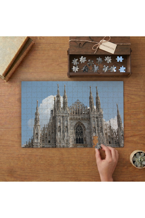 Milan Katedrali Tasarımı 240 parça Ahşap Puzzle Ahşap Kutuda MP04903