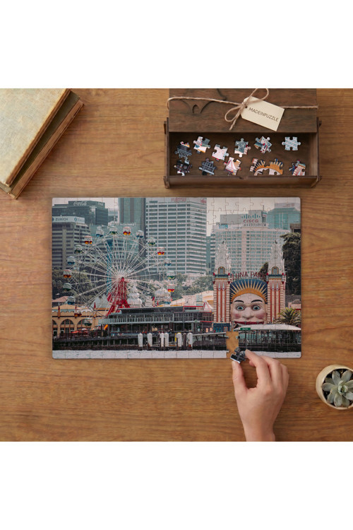 Lunapark - Eğlence Tasarımı 240 parça Ahşap Puzzle Ahşap Kutuda MP10133