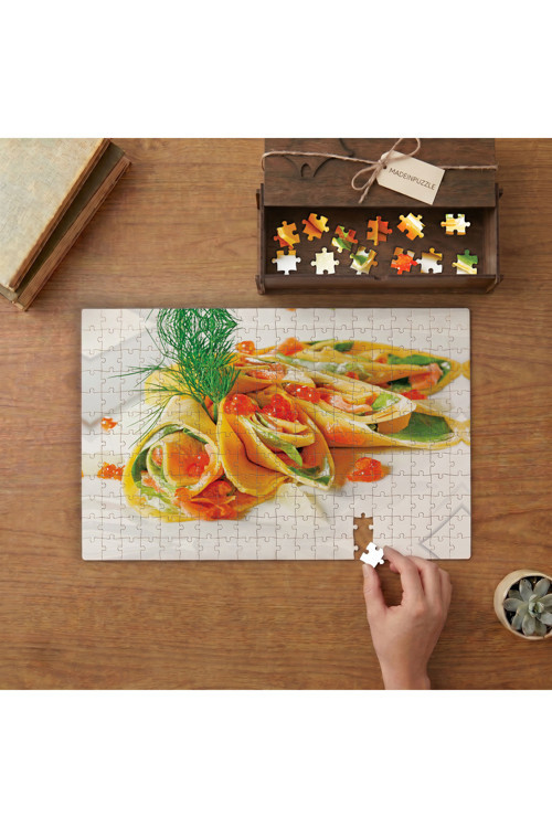 Meyveli Krepler Tasarımı 240 parça Ahşap Puzzle Ahşap Kutuda MP01882