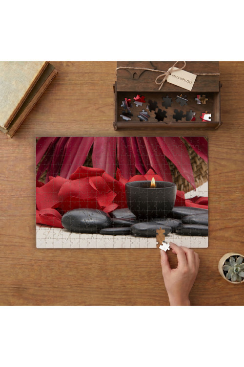 Mum - Spa Taşları - Terapi Tasarımı 240 parça Ahşap Puzzle Ahşap Kutuda MP04120