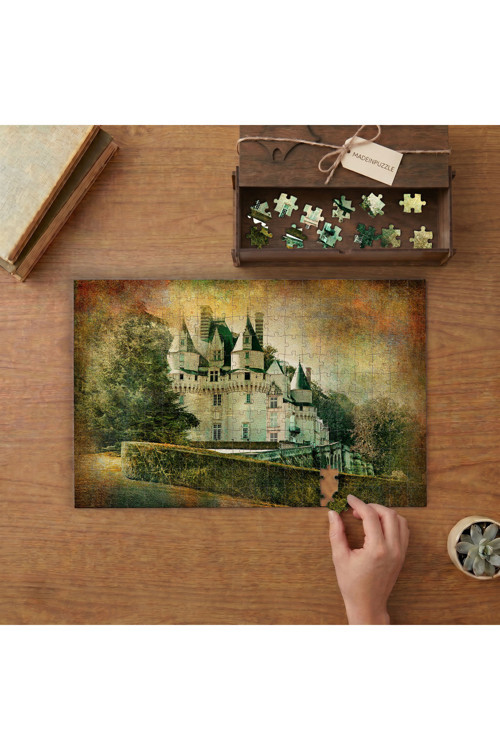 Orta Çağ Şatoları Fransa Tasarımı 240 parça Ahşap Puzzle Ahşap Kutuda MP01178