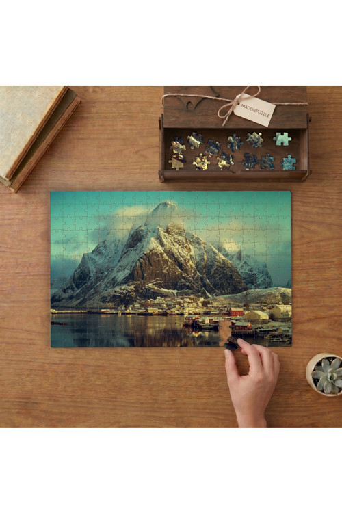 Norveç Lofoten Adaları Tasarımı 240 Parça Ahşap Puzzle Ahşap Kutuda MPY60195