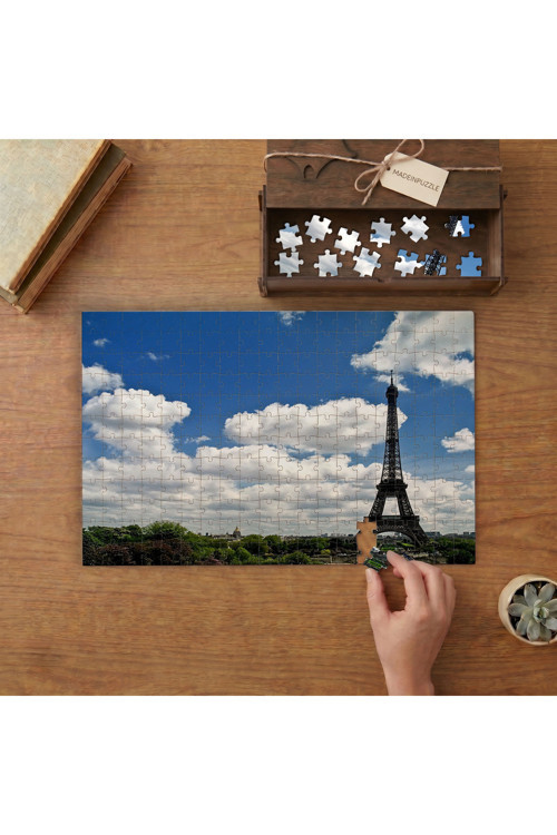 Paris Eyvel Kulesi Manzarası Tasarımı 240 parça Ahşap Puzzle Ahşap Kutuda MP01266