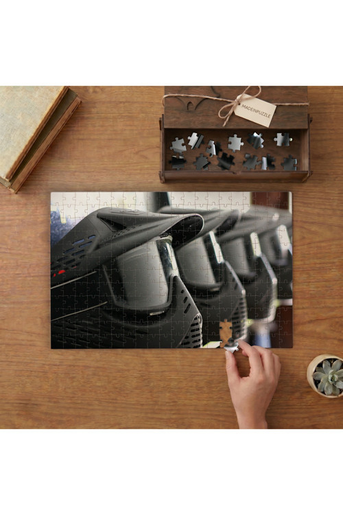 Paintball Maskeleri -Eğlence Tasarımı 240 parça Ahşap Puzzle Ahşap Kutuda MP00541