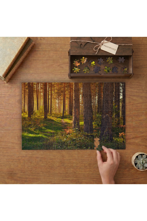 Orman - Sıra Ağaçlar - Manzara Tasarımı 240 parça Ahşap Puzzle Ahşap Kutuda MP02446