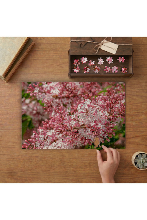 Pembe Leylak Tasarımı 240 parça Ahşap Puzzle Ahşap Kutuda MP05238