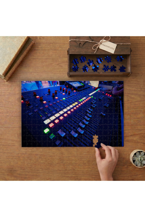 Profesyonel Ses Mikseri Tasarımı 240 parça Ahşap Puzzle Ahşap Kutuda MP07293