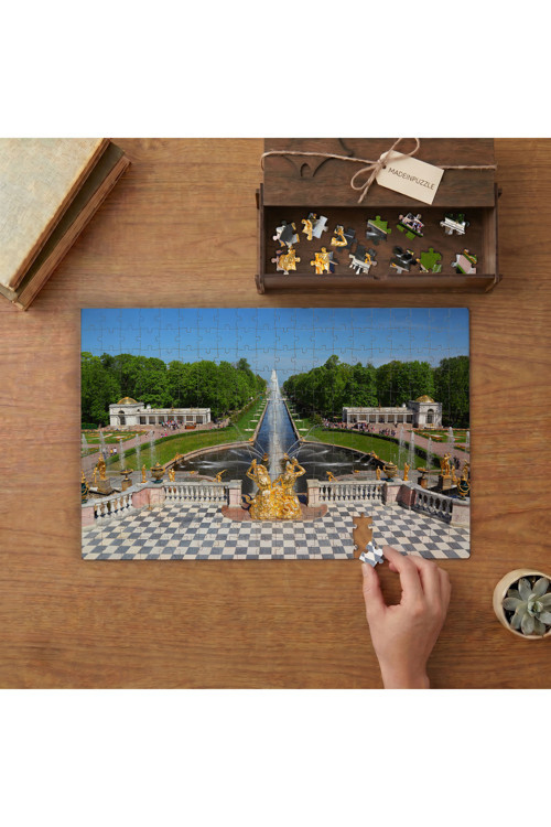 Petergof Sarayı Tasarımı 240 parça Ahşap Puzzle Ahşap Kutuda MP01183