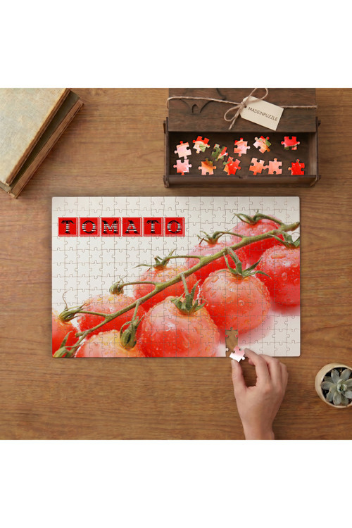 Salkım Domates Tasarımı 240 parça Ahşap Puzzle Ahşap Kutuda MP00376