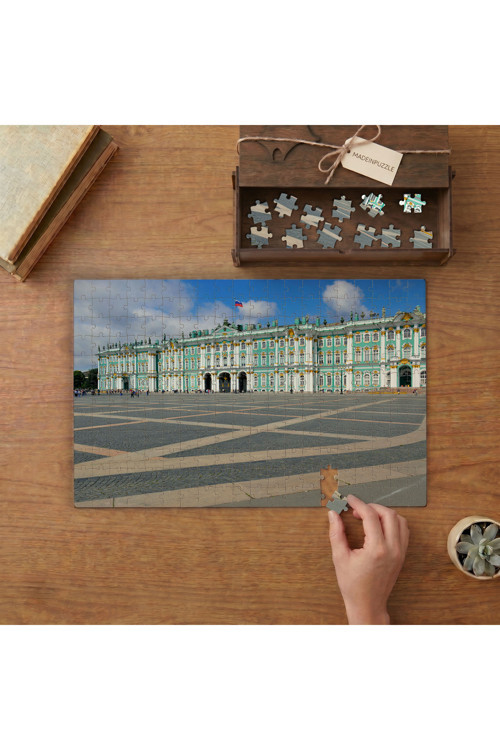 Rusya Kış Sarayı Tasarımı 240 parça Ahşap Puzzle Ahşap Kutuda MP01242