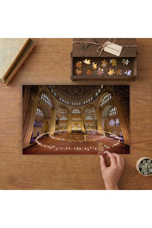 Selimiye Camii - Edirne Tasarımı 240 parça Ahşap Puzzle Ahşap Kutuda MP02444