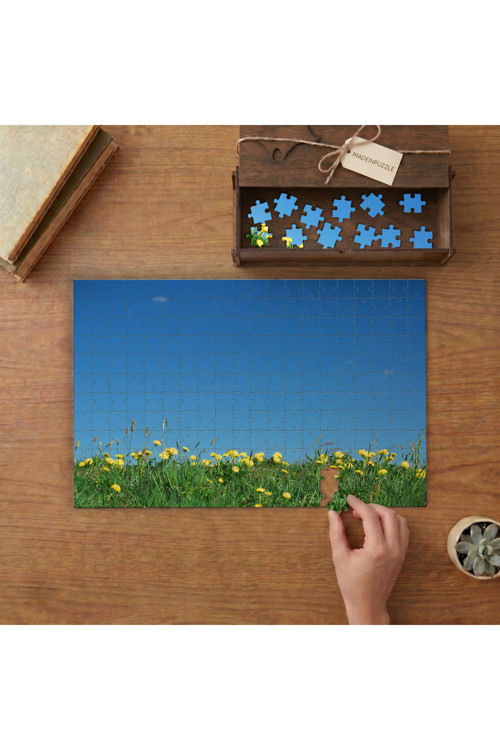 Sarı Karahindiba Bahçeşi - Doğa - Yeşillik Tasarımı 240 parça Ahşap Puzzle Ahşap Kutuda MP02577