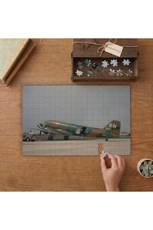Savaş Helikopteri Tasarımı 240 Parça Ahşap Puzzle Ahşap Kutuda MPY10488