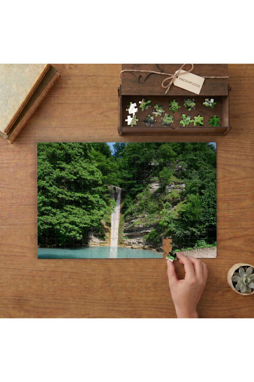 Sinop Erfelek Tatlıca Şelaleleri Tasarımı 240 parça Ahşap Puzzle Ahşap Kutuda MP07330