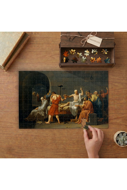 Sokratesin Ölümü Jacques-Louis David Tasarımı 240 parça Ahşap Puzzle Ahşap Kutuda MP00093