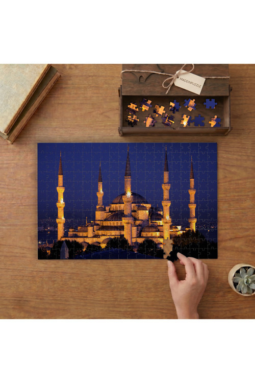 Sultan Ahmet Camii Tasarımı 240 parça Ahşap Puzzle Ahşap Kutuda MP02750