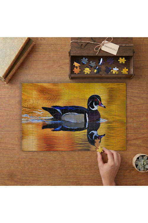 Suda Yüzen Renkli Yaban Ördeği Tasarımı 240 Parça Ahşap Puzzle Ahşap Kutuda MPY50129