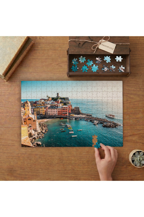 Şehir - Kıyı - Manzara Tasarımı 240 parça Ahşap Puzzle Ahşap Kutuda MP06769