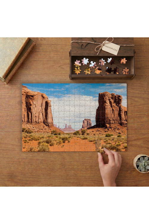 Utah Monument Vadisi Kumtaşları Tasarımı 240 parça Ahşap Puzzle Ahşap Kutuda MP03345