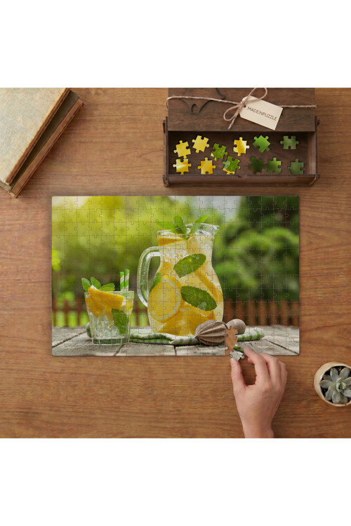Taze Limonata Tasarımı 240 parça Ahşap Puzzle Ahşap Kutuda MP03790