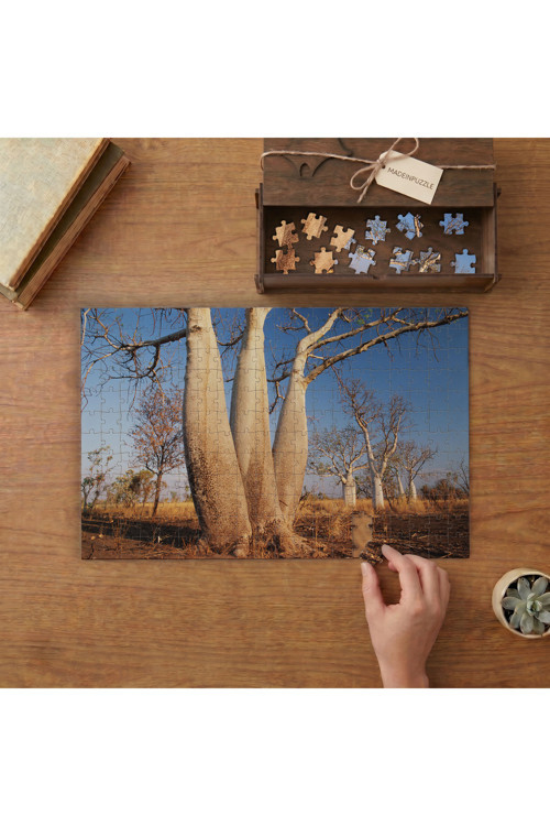 Üç Gövdeli Ağaç - Orman - Manzara Tasarımı 240 parça Ahşap Puzzle Ahşap Kutuda MP06205