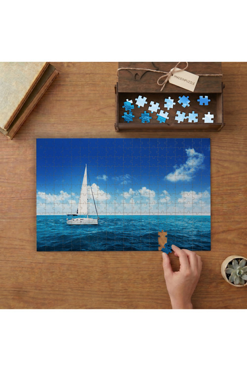 Yelkenli Tekne - Deniz - Manzara Tasarımı 240 parça Ahşap Puzzle Ahşap Kutuda MP03328