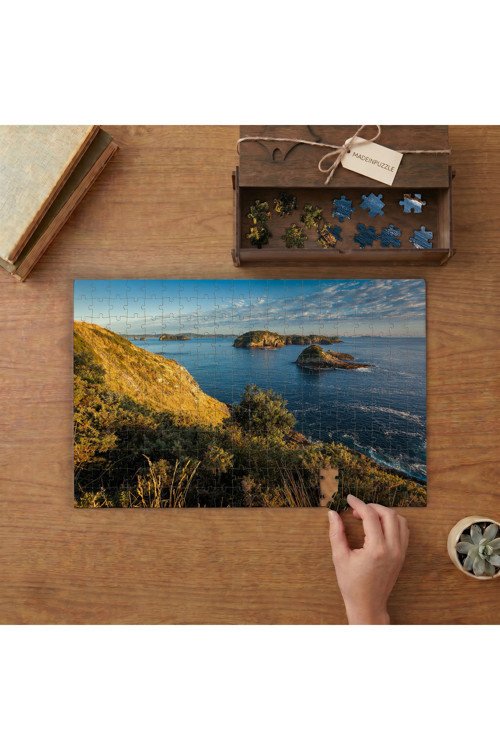 Yeni Zelanda Coromandel Kıyısı Tasarımı 240 parça Ahşap Puzzle Ahşap Kutuda MP07799